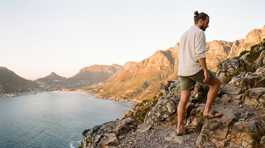Hiking Lion's Head in Plakton cork sandals