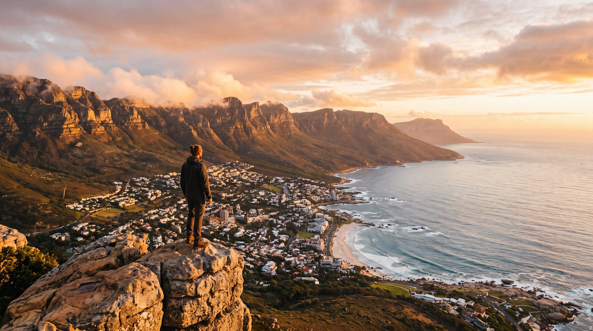 View over Cape Town and the Twelve Apostles from Lion's Head