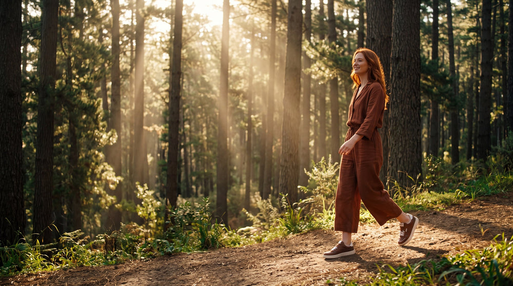 Walking the Tokai forest in Plakton Amai sneakers